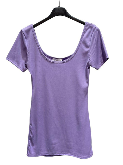Imicoco - Dames Basic T-shirt Paars - Chique Design