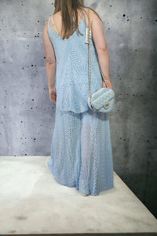 Italy Moda - Blauwe Damesbroek met binnenbroekje - Chique Design