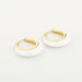 Michelle Bijou - Gouden Oorbellen met Kliksluiting kleuren wit/goud - Chique Design