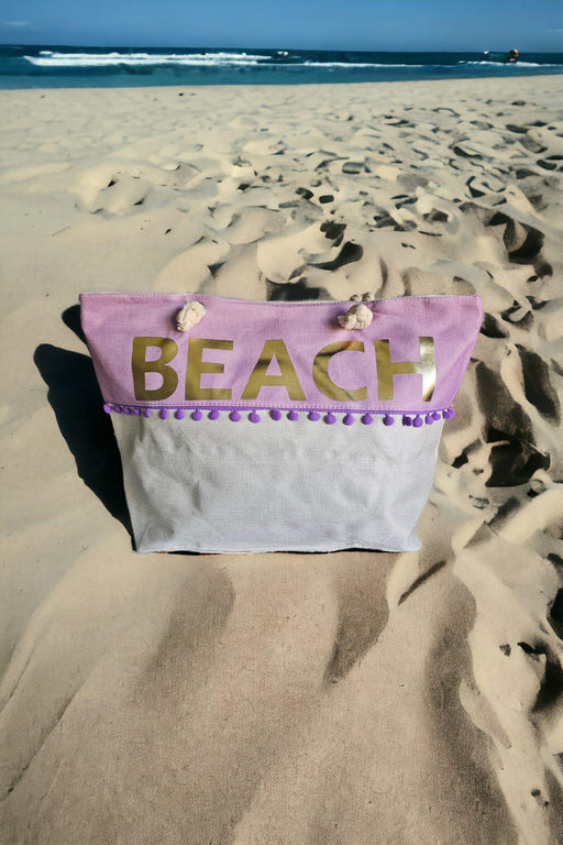 Strandtas Beach paars - Chique Design