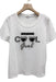 Lissimo - Cool Girl tekst T-shirt met print Kleur Wit met Strassteentjes - Chique Design